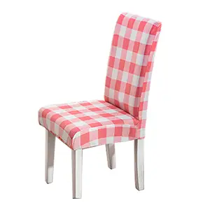 One-Piece Full-Cover Dining Chair Cover Plaid Modern Design Chair Cover Fast Shipping