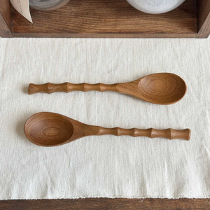 Holz kaffee Rühr löffel Japanischer Wellen griff Lang griff löffel für Tee Latte Dessert - Product Image 6