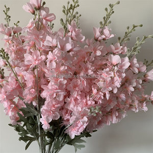 E-237 Flores de Seda al por Mayor, Flores Artificiales, Flores Falsas para Boda, Delphinium Rosa Artificial, Ramas Largas - Product Image 2