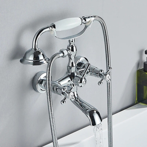 Robinet de baignoire thermostatique en laiton brossé moderne et luxueux avec noyau de valve en céramique et ensemble de douche à jet doux - Product Image 6