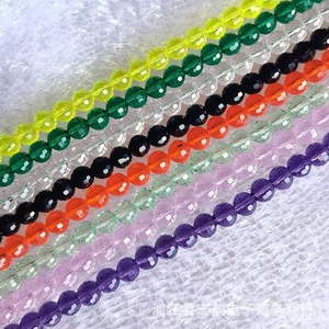 1 brin de perles de cristal multicolores, perles rondes à 96 facettes, perles d'espacement en verre pour la fabrication de bijoux, bracelets, accessoires DIY - Product Image 2