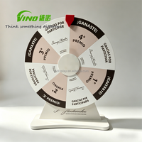 Roue de la fortune promotionnelle de bureau avec zones de prix personnalisables, jeu interactif pour événements commerciaux