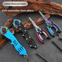 Pince à poisson multifonctionnelle en acier inoxydable et coupe-ligne de pêche, ensemble d'équipement de pêche robuste pour l'extérieur, modèle 008