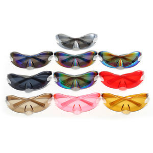 Occhiali da Sole Superhot 22545 Moda 2023 Oversize Senza Montatura Futuristici a Specchio Eleganti Sportivi Stile Y2K - Product Image 5