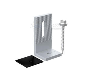 Système de montage de panneaux solaires sur toit, pince de fixation en L, boulon de suspension de 80 mm, support photovoltaïque pour toit en métal - Product Image 4