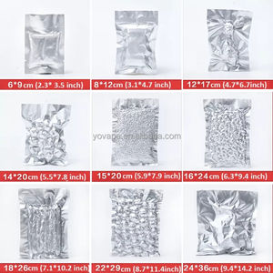 食品级<span class=keywords><strong>3</strong></span>侧银金属铝箔开顶真空热封袋，用于存储带撕裂槽口的聚酯薄膜袋包装 - Product Image 5