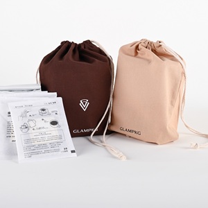 Custom Printed Cotton Drawstring Pouch Soft Canvas <b>Bag</b> Cosmetic Essential Oil Jewelry Packaging Reusable Eco-friendly Small Gift - Product Image 4