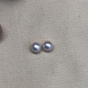 Perlas Sueltas de Akoya de Agua Salada Natural de 8-8.5mm, Perla Desnuda de Zhuji, Blanco Brillante Transparente, Polvo, Luz Intensa, Casi Impecable - Product Image 3