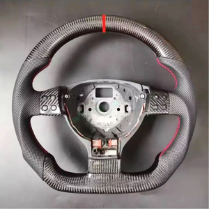 Volante in Fibra di Carbonio Personalizzato per Volkswagen <span class=keywords><strong>VW</strong></span> Golf 4 5 6 6r 7 7r 7.5 8 MK4 5 8 7 7.5 6 5 GTI GTD <span class=keywords><strong>Polo</strong></span> Scirocco R - Product Image 1