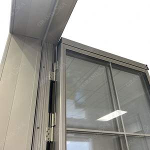 Portes pliantes à double ouverture en alliage <span class=keywords><strong>d</strong></span>'aluminium modernes, étanches, sans glissière orbitale, vente chaude - Product Image 5