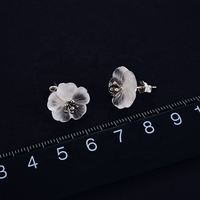 Original Pink Crystal Flower Ohr stecker 925 Sterling Silber 18 Karat vergoldet handgemachte China feine Geschenk Verlobung Hochzeits feier