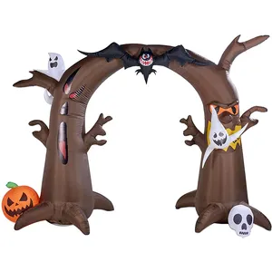 15ft Gigantische Halloween Opblaasbare Boog Boog Spookt Geesten Pompoen Grafstenen Monster Uitblazende Tuin Decor Gazon Decoraties