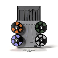 3D-принтер Flashforge Creator 5 110V Pro с 4-мя сменными головками и закрытым корпусом для многоцветной печати |   В 500 раз быстрее, без отходов и перепусков