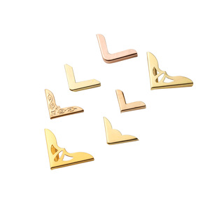 Metal Book <b>Corner</b> <b>Protectors</b> Chinese Style Decorative Hardware Durable Furniture Accessories Gold Rose Gold Finish - Product Image 5