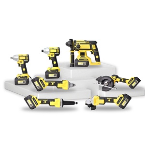 Hantechn طوق صامولة كهربائية لاسلكية احترافية بقوة 20 فولت أدوات صامولة مثقاب ومفتاح حفر مدعومة طقم أدوات كهربائية - Product Image 2