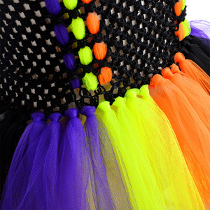Vestido de Halloween para niña, vestido de <span class=keywords><strong>bruja</strong></span> pequeña, Vestido largo de fiesta de tres piezas con sombrero, escoba, disfraces de Cosplay - Product Image 5