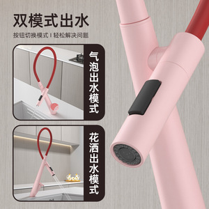Jboyun Art Kitchen Faucet Full Copper Ceramic Valve 360 Degree Rotate Deck Mounted Single Handle - Product Image 2
