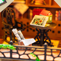 Suministro al por Mayor de Casas de Muñecas en Miniatura de Madera L2501Z, Diseño Bosque de Cuentos de Hadas, Escala 1:24, con Cubierta Antipolvo