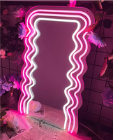 Miroir LED Infinity personnalisé avec cadre de lettres Image personnalisée Logo Cool Infinite Lampe tunnel LED pour entreprise Enseigne au néon
