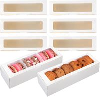 Boîtes à macarons avec fenêtre transparente, petit emballage pour pâtisserie, conteneur pour 6 macarons, chocolats, desserts, cadeau de mariage
