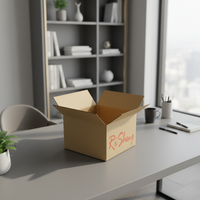 Boîte d'expédition en carton ondulé brun personnalisée, emballage en carton pour la vente au détail et la livraison