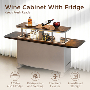 Armoire à vin intelligente de luxe avec réfrigérateur-congélateur escamotable à double température Cb-150, armoire à vin pour cuisine - Product Image 4
