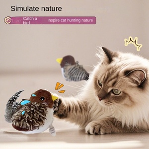 Simulação elétrica pássaro gato brinquedo plástico gatinho auto-hi som aliviar o tédio manufaturados pet fornecimentos - Product Image 5