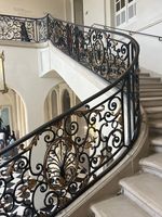 Villa Escalier en colimaçon en fonte Bâtiment intérieur et extérieur Courbe Escaliers en fer forgé