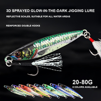 Logo personnalisé naufrage rapide 40g60g80g100g120g150g200g eau salée métal Jig leurre plomb 3D leurres de pêche Jigging