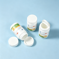 Flacon vide en plastique HDPE avec bouchon semi-basculant pour vitamines, capsules, comprimés, suppléments et médicaments