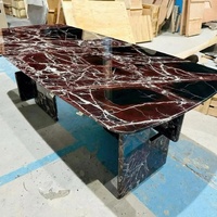 Ensemble de table à manger moderne en marbre personnalisé pour la maison, la salle à manger, le salon, le bureau, imperméable et écologique