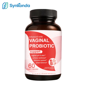 Вагинальные пробиотики для взрослых, 60 органических веганских капсул без глютена, комплекс грибных экстрактов, клюква, ананас, для баланса pH и контроля запаха - Product Image 1