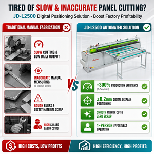 Máquina de Corte de Paneles Automática JUNDE con Pantalla Digital y Posicionamiento, Carrera de 2500 mm, 5000 RPM para Aluminio, Madera, MDF y Contrachapado - Product Image 3
