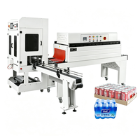 Machine d'emballage sous film rétractable entièrement automatique, multi-packs (4, 6, 12 unités), film PE/POF, tunnel de rétraction thermique pour bouteilles, canettes, boissons, bière