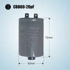 Condensateur de démarrage CBB60 20uF/40uF/60uF/80uF/450V pour moteur de pompe à eau, moteur de machine à laver, compresseur AC, condensateurs <span class=keywords><strong>COMAR</strong></span> - Product Image 6