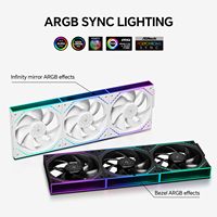 Ventiladores para Caja de PC Thermalright TL-M12Q X3 de 120 mm, Ventiladores PWM ARGB, 2000 RPM, Alto Flujo de Aire, Conexión en Cadena, Iluminación Infinity Mirror, Paquete de 3