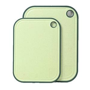 Ensemble de planches à découper en paille de blé verte, rectangulaires, antidérapantes, pour la cuisine, petites et grandes tailles, pour la viande et les aliments pour bébés - Product Image 2