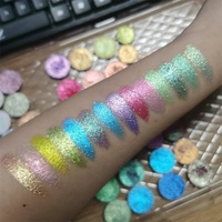 Palette de fards à paupières de maquillage de marque privée cosmétique personnalisée en gros Palette de fards à paupières pressés duochrome Palette de fards à paupières multichromes