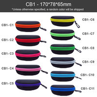 Étui à lunettes rigide en EVA durable, multi-couleurs, avec fermeture éclair et mousqueton – Promotion en gros à prix abordables