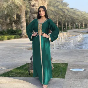 Baju Muslim Kardigan, Baju Muslim Desain Potongan Abaya Denim Irani