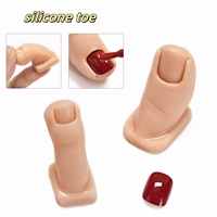 Doigt d'orteil de pratique en silicone artificiel pour ongles