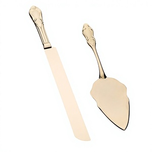 Couteau à gâteau en métal Amson Brass AG-054, design admirable, écologique, lame en acier inoxydable résistant à la rouille, passe au lave-vaisselle - Product Image 1