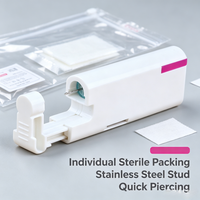 Kit de perçage d'oreilles jetable en acier inoxydable pré-stérilisé pour usage domestique