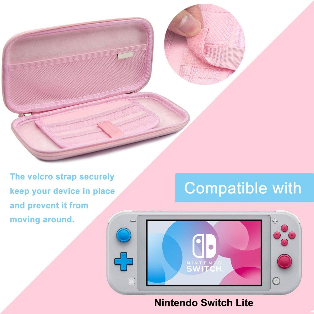 Pink Nintendo Switch Accessories - 8 in 1 Kit for Switch Lite