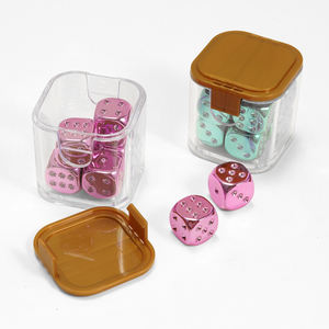 <span class=keywords><strong>Juego</strong></span> <span class=keywords><strong>de</strong></span> 4 Dados Brillantes con Acabado Lacado <span class=keywords><strong>de</strong></span> Seis Caras, Logotipo/Color Personalizado Directo <span class=keywords><strong>de</strong></span> Fábrica, Caja Transparente para Juegos <span class=keywords><strong>de</strong></span> Fiesta - Product Image 5