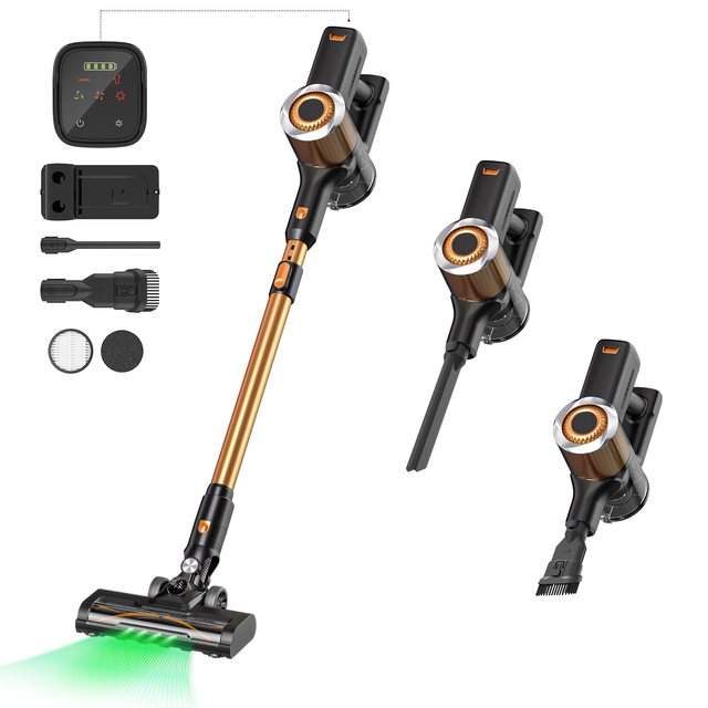 Cordless Stick Vacuum Cleaner with HEPA Filter Brushless Motor Wet/Dry 3-in-1 Handheld for Hardwood Floors