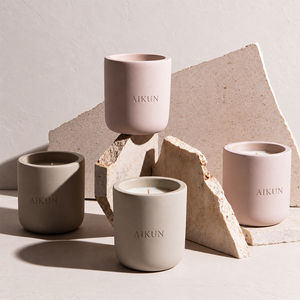 AIKUN Custom Printed Luxury Wholesale Handmade <b>Soy</b> <b>Wax</b> Ceramic Candle Container Jar with Gift Box Packaging - Product Image 1