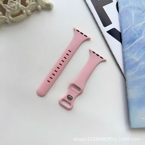 <span class=keywords><strong>Bracelet</strong></span> en silicone <span class=keywords><strong>Apple</strong></span> Small Waist, couleur unie, avec boucle papillon et boucle en forme de 8, style amincissant pour iWatch - Product Image 4