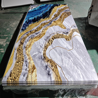 1220*2440mm Pvc Feuille de marbre étanche Pvc Uv Feuille de marbre Panneau mural Marbre Pvc Feuille