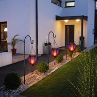 Lanterne solaire rechargeable pour jardin, design ballon à air chaud, disponible avec lumières solaires extérieures scintillantes